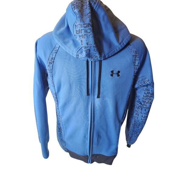 Under Armour Hoodie Men Small Women Medium Zip Sweatshirt Jacket Gym Drawstring - Picture 11 of 16